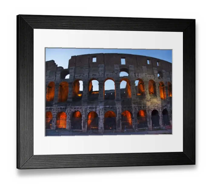 Framed Print : Colosseum Colosseum Evening Details Rome Italy Built by Vespacian Resubmit--In