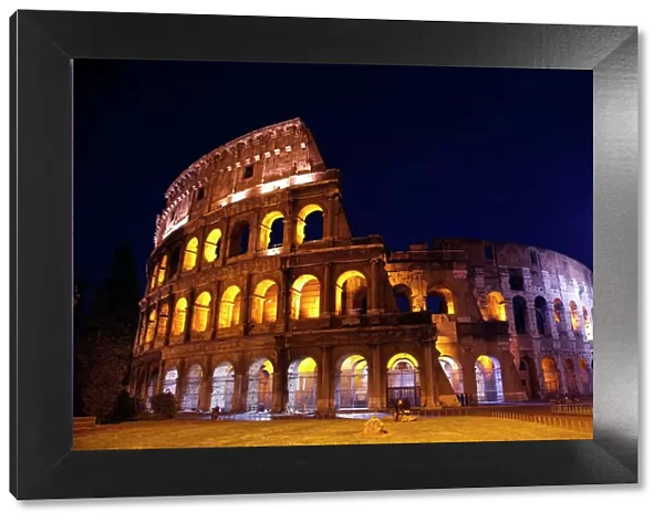 Colosseum Overview Moon Night Lovers Rome Italy Built by Vespacian Resubmit--In