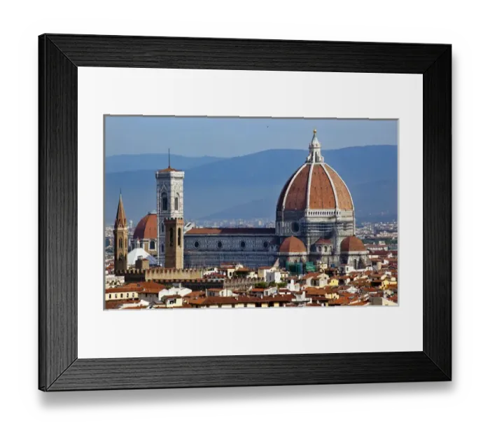 Framed Print : Duomo Basilica Cathedral Church Giottos Bell Tower From Michelangelo Square Framed Print : Duomo Basilica Cathedral Church Giottos Bell Tower From Michelangelo Square