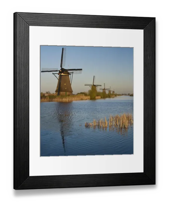Framed Print : Kinderdijk Windmills, Holland