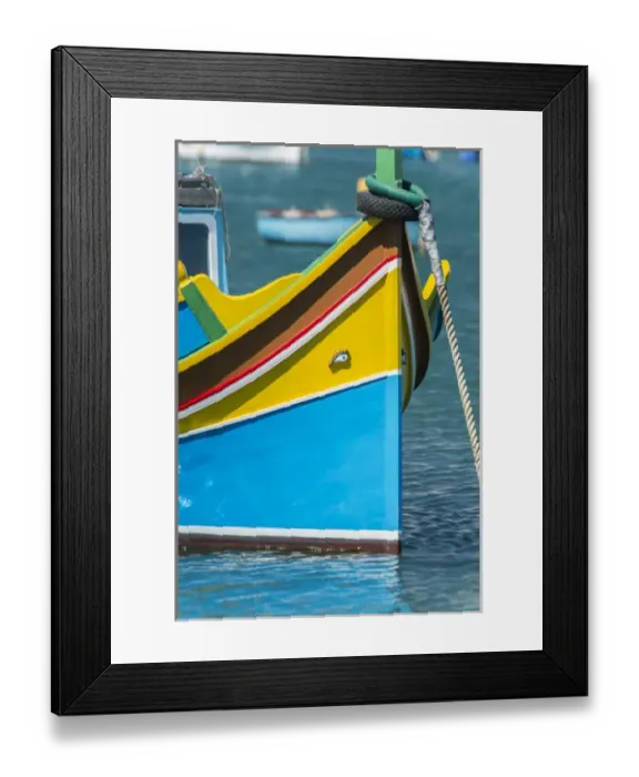 Framed Print : Eurpoe, Malta, Marsaxlokk, Traditional Fishing Boat