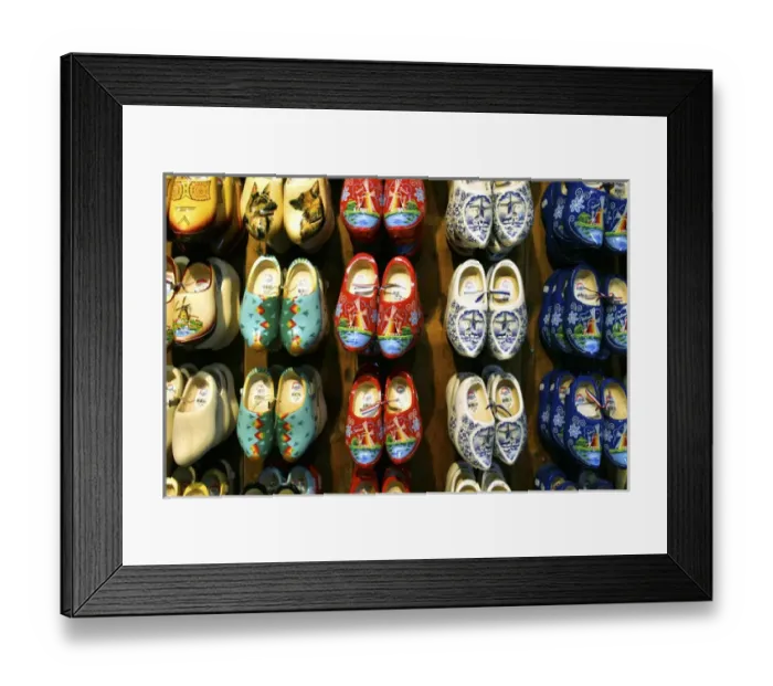 Framed Print : Netherlands, Holland, Amsterdam, wooden clogs for sale