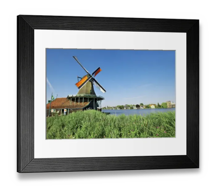 Framed Print : Netherlands, North Holland, Zaanstad, Zaanse Schans, windmills Framed Print : Netherlands, North Holland, Zaanstad, Zaanse Schans, windmills