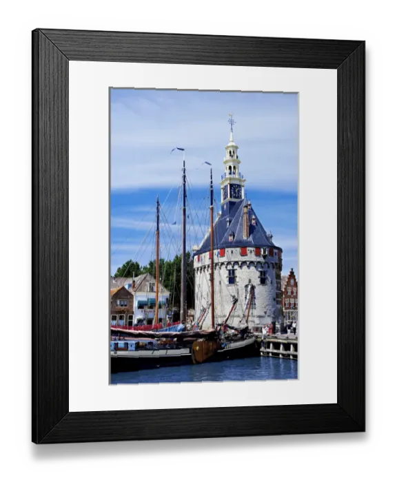 Framed Print : Netherlands, Hoorn, Hoofdtoren, located near the harbor, was built with white stone from Belgium Framed Print : Netherlands, Hoorn, Hoofdtoren, located near the harbor, was built with white stone from Belgium
