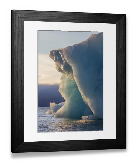 Framed Print : Norway, Svalbard, Kvitoya. Iceberg and fog bank at sunrise Framed Print : Norway, Svalbard, Kvitoya. Iceberg and fog bank at sunrise