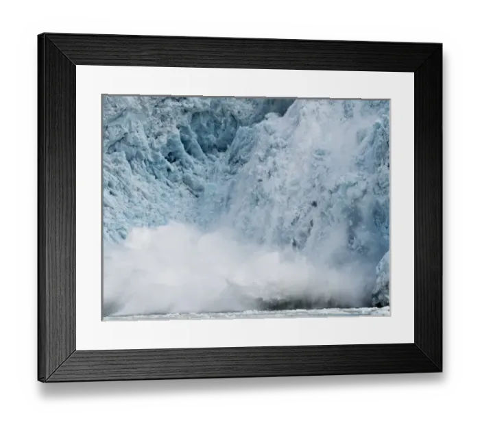 Framed Print : Arctic Ocean, Norway, Svalbard. Calving glacier Framed Print : Arctic Ocean, Norway, Svalbard. Calving glacier