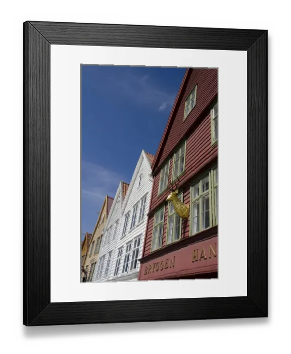 Framed Print : Norway, Bergen. Downtown old Hanseatic historic area of Bryggen, UNESCO World Heritage Framed Print : Norway, Bergen. Downtown old Hanseatic historic area of Bryggen, UNESCO World Heritage