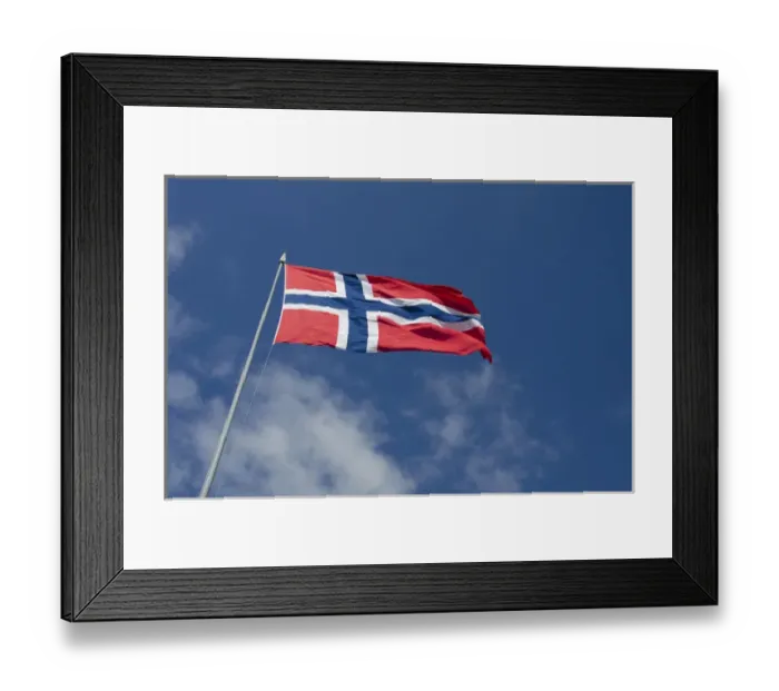 Framed Print : Norway, Bergen. Norway flag Framed Print : Norway, Bergen. Norway flag