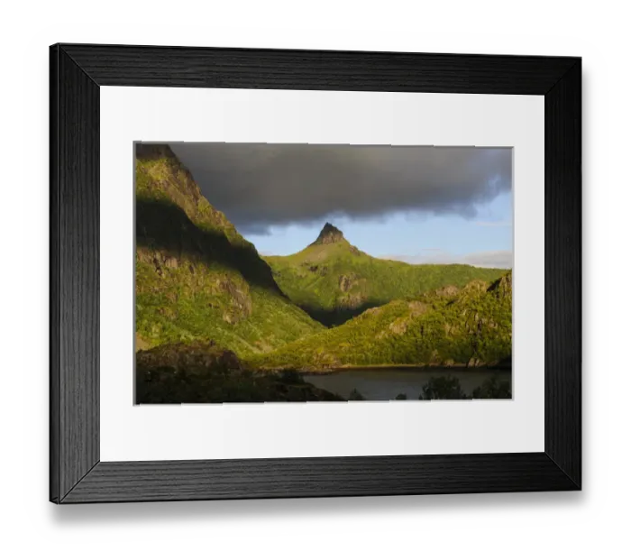 Framed Print : Norway, Nordland. The sheltered cove of Straumhamn Framed Print : Norway, Nordland. The sheltered cove of Straumhamn