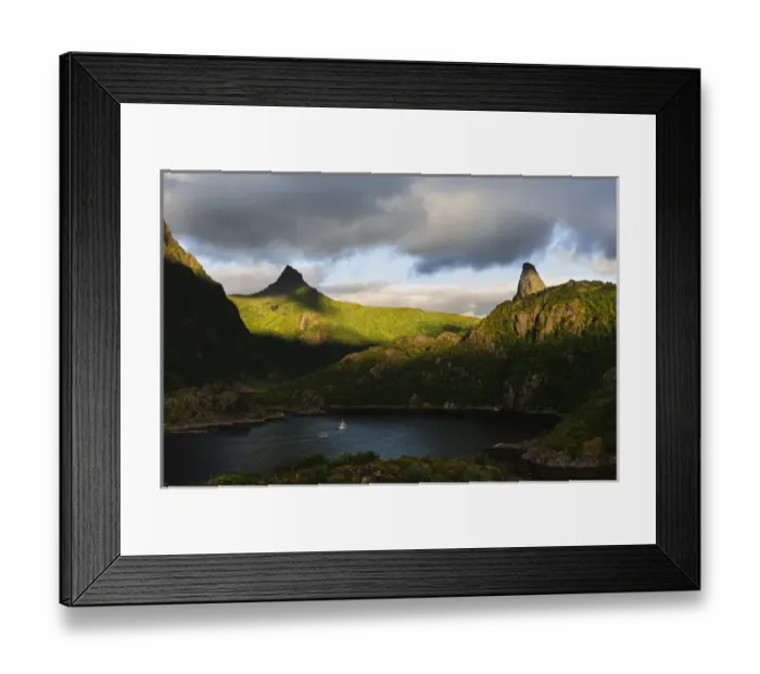 Framed Print : Norway, Nordland. Two boats seeking sheltered anchorage in Straumhamn Framed Print : Norway, Nordland. Two boats seeking sheltered anchorage in Straumhamn