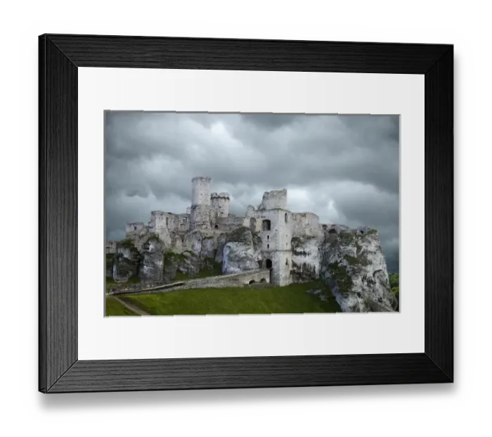 Framed Print : Europe, Poland. Composite of Ogrodzieniec Castle Framed Print : Europe, Poland. Composite of Ogrodzieniec Castle