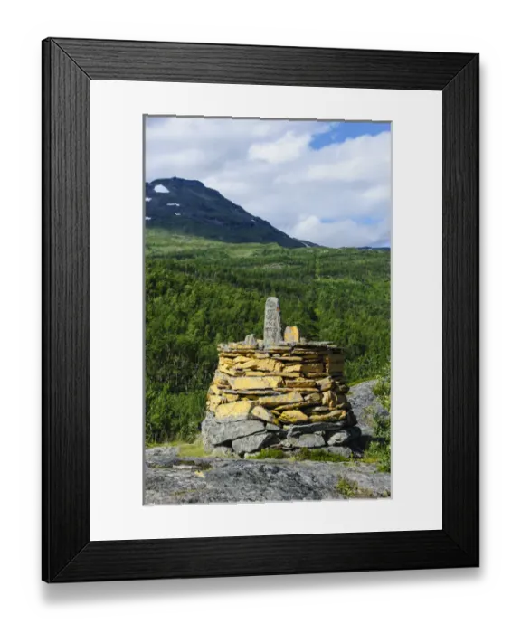 Framed Print : Sweden, Norrbotten. Border marker No. 272, between Sweden and Norway Framed Print : Sweden, Norrbotten. Border marker No. 272, between Sweden and Norway