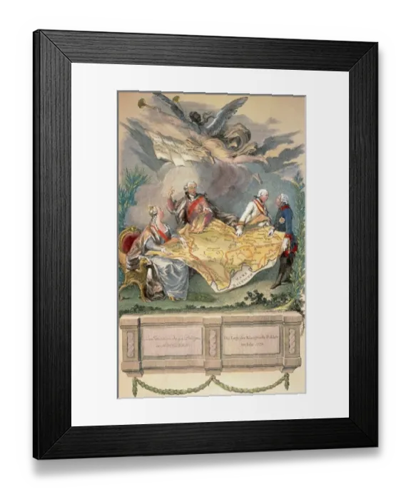 Framed Print : POLAND. XVIII Century. Allegory of the First Division: Catherine II, Stanislaus Poniatowski Framed Print : POLAND. XVIII Century. Allegory of the First Division: Catherine II, Stanislaus Poniatowski