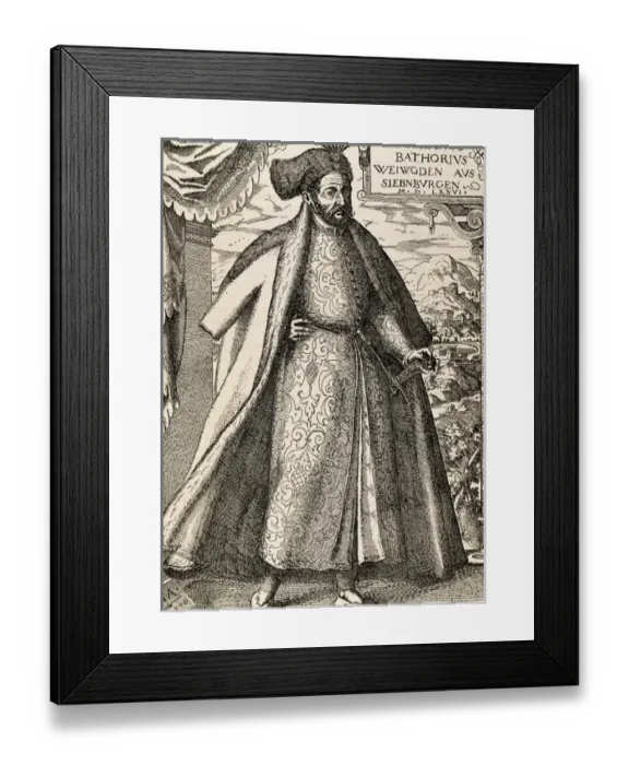 Framed Print : Stephen I Bathory (1533-1586). King of Poland (1575-1586). Engraving Framed Print : Stephen I Bathory (1533-1586). King of Poland (1575-1586). Engraving
