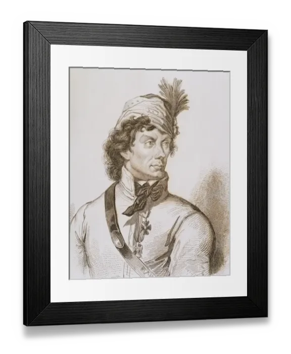 Framed Print : Kosciuszko, Tadeusz (1746-1817), Polish general and national hero. Engraving Framed Print : Kosciuszko, Tadeusz (1746-1817), Polish general and national hero. Engraving