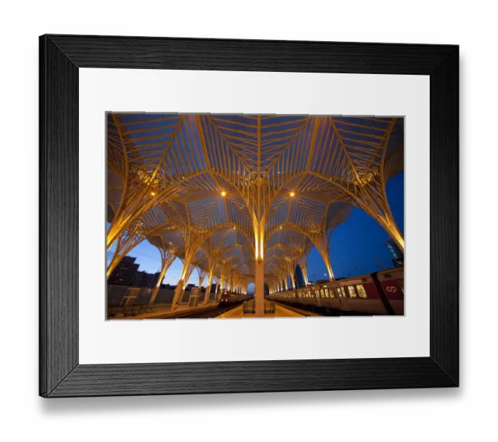 Framed Print : Europe, Portugal, Lisbon. View of modern architecture at Oriente Station. Credit as Framed Print : Europe, Portugal, Lisbon. View of modern architecture at Oriente Station. Credit as