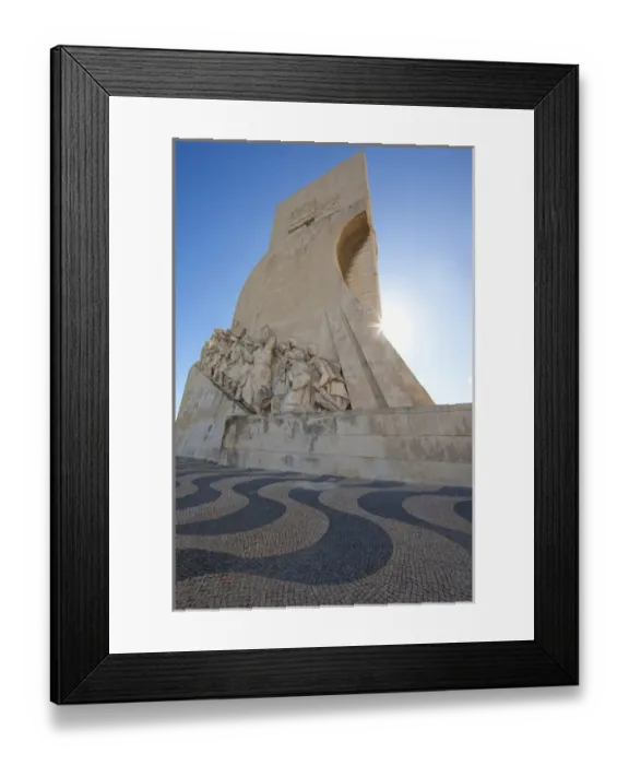 Framed Print : Europe, Portugal, Lisbon. Overview of Discoveries Monument