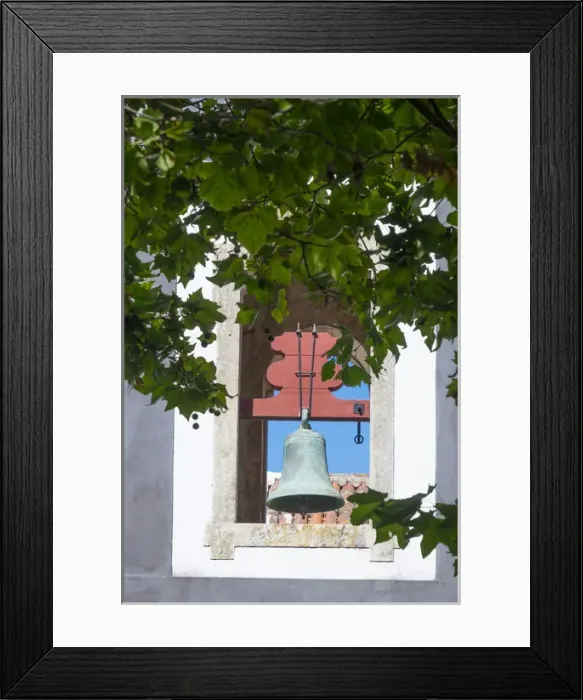 Framed Print : Europe, Portugal, Obidos. Patina-aged, oxidized copper church bell Framed Print : Europe, Portugal, Obidos. Patina-aged, oxidized copper church bell