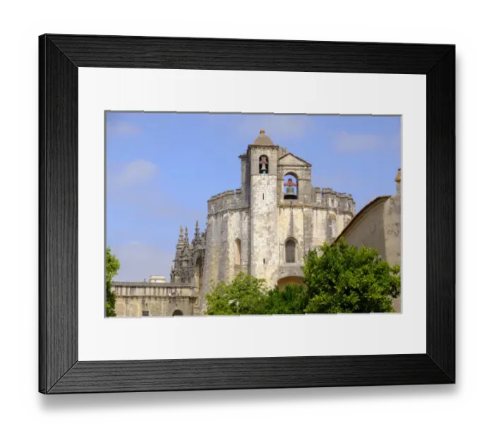 Framed Print : Portugal, Tomar. Tomar Castle, Knights of the Templar fortress, castle and convent