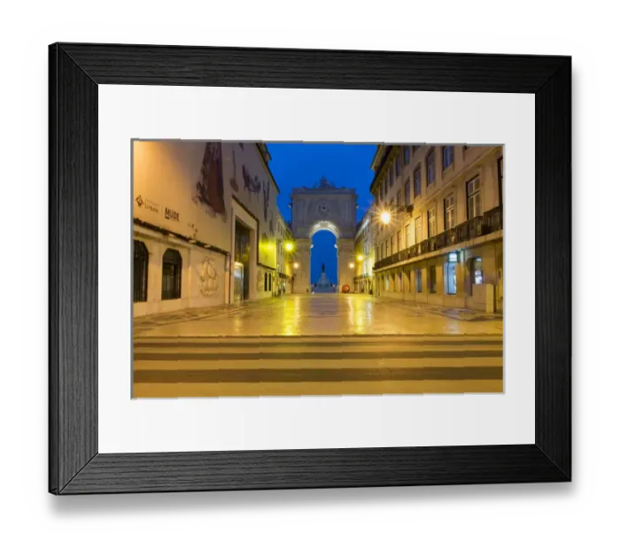 Framed Print : Portugal, Lisbon. Arco da Rua Augusta is a huge stone archway (built between 1755-1873)