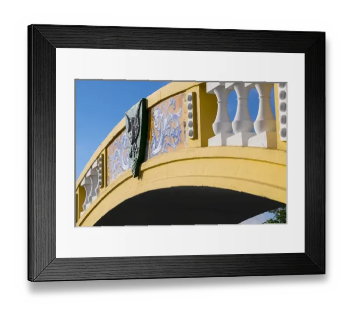 Framed Print : Portugal. Aveiro, footbridge over canal Framed Print : Portugal. Aveiro, footbridge over canal