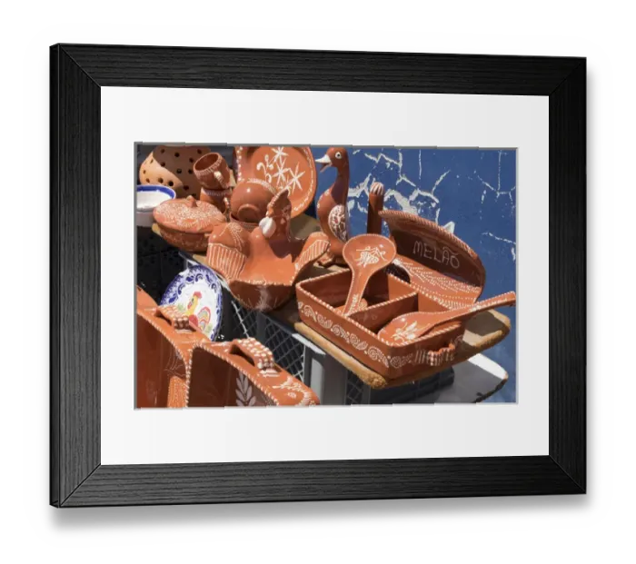 Framed Print : Portugal, Costa Nova. Tourist souveniers for sale. Editorial Only