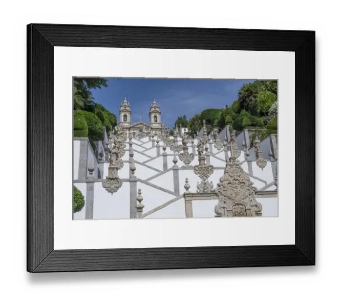 Framed Print : Portugal, Braga, Tenoes, Portuguese pilgrimage site, Bom Jesus do Monte