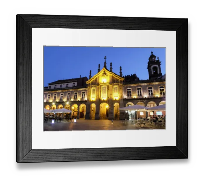 Framed Print : Portugal, Minho Province, Braga. Urban area extends from the Cavado River to the Este River Framed Print : Portugal, Minho Province, Braga. Urban area extends from the Cavado River to the Este River