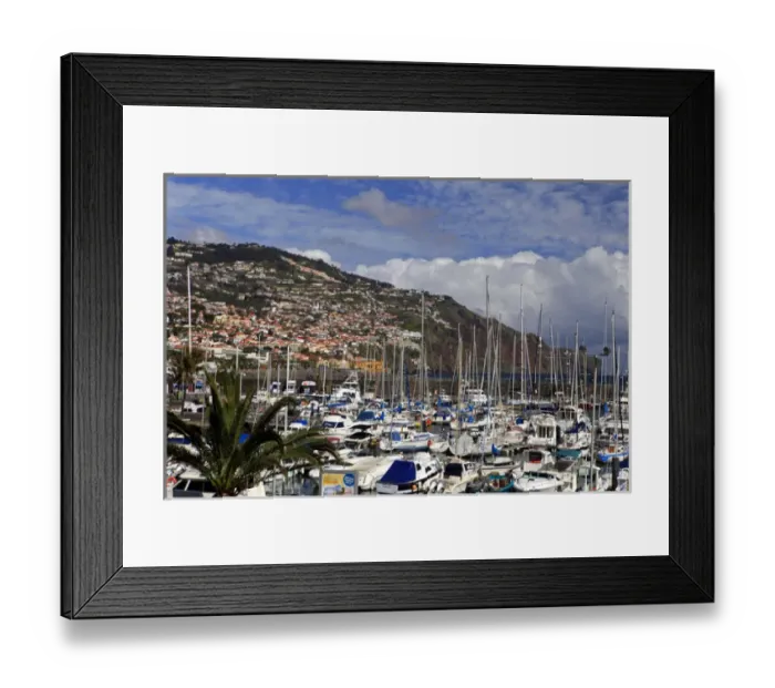 Framed Print : Europe, Portugal, Madeira. Boats in the harbor at Funchal, Madeira Framed Print : Europe, Portugal, Madeira. Boats in the harbor at Funchal, Madeira