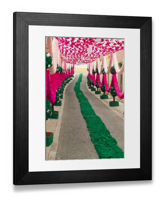 Framed Print : Portugal, Tomar, Santarem District. The town constructed in the late 12th C. Festa dos Tabuleiros