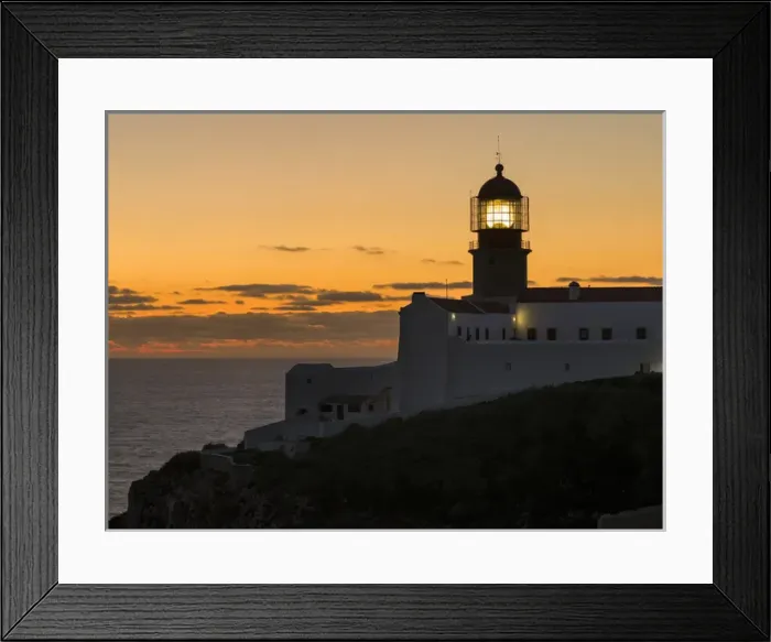 Framed Print : Cabo de Sao Vincente (Cape St. Vincent) with its lighthouse at the rocky coast of Framed Print : Cabo de Sao Vincente (Cape St. Vincent) with its lighthouse at the rocky coast of