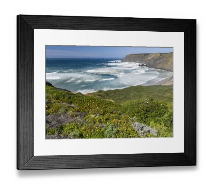 Framed Print : Praia da Ponta Ruiva at the Costa Vicentina. The coast of the Algarve during spring Framed Print : Praia da Ponta Ruiva at the Costa Vicentina. The coast of the Algarve during spring