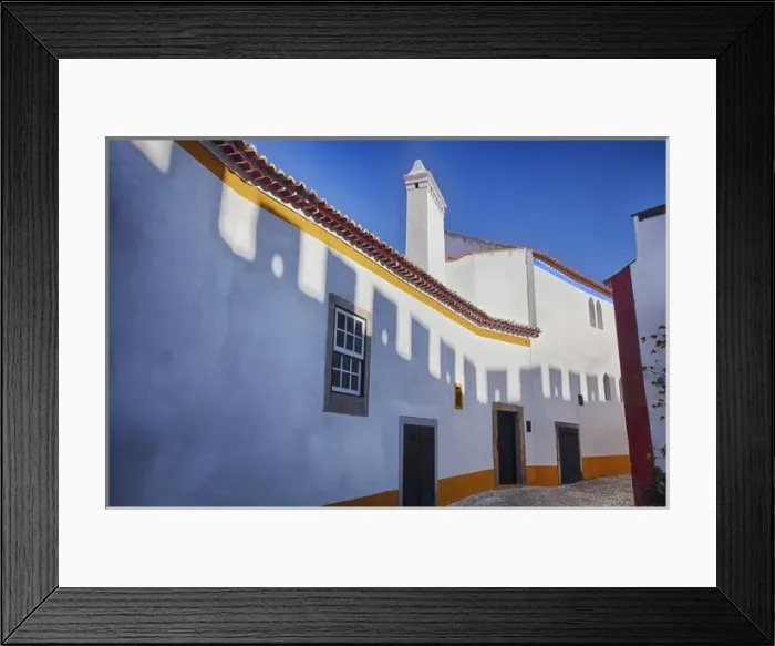 Framed Print : Europe; Portugal; Obidos; Colorful building of Obidos Framed Print : Europe; Portugal; Obidos; Colorful building of Obidos