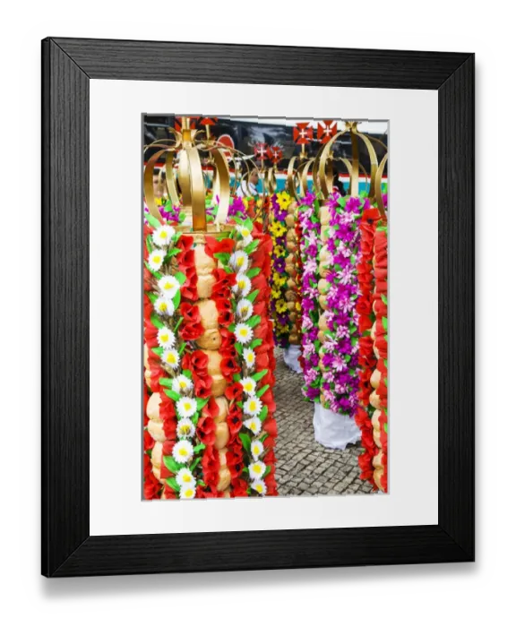 Framed Print : Europe; Portugal; Tomar; Prepairing for the Festival of the Trays Framed Print : Europe; Portugal; Tomar; Prepairing for the Festival of the Trays