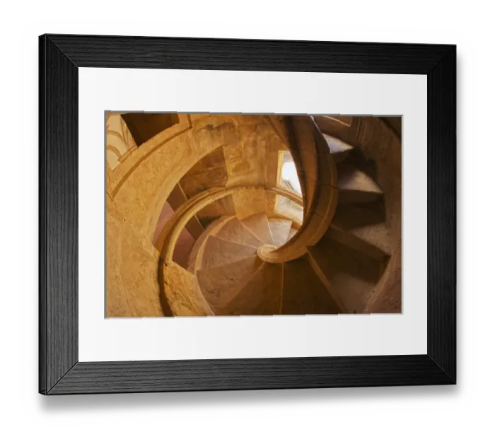 Framed Print : Europe; Portugal; Tomar; Spiral Stone Staircase in Convento de Cristo Framed Print : Europe; Portugal; Tomar; Spiral Stone Staircase in Convento de Cristo