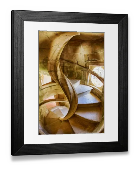 Framed Print : Europe; Portugal; Tomar; Spiral Stone Staircase in Convento de Cristo Framed Print : Europe; Portugal; Tomar; Spiral Stone Staircase in Convento de Cristo