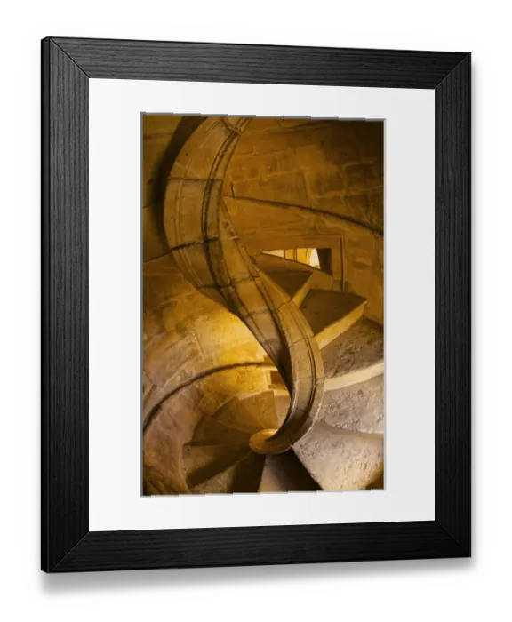 Framed Print : Europe; Portugal; Tomar; Spiral Stone Staircase in Convento de Cristo Framed Print : Europe; Portugal; Tomar; Spiral Stone Staircase in Convento de Cristo