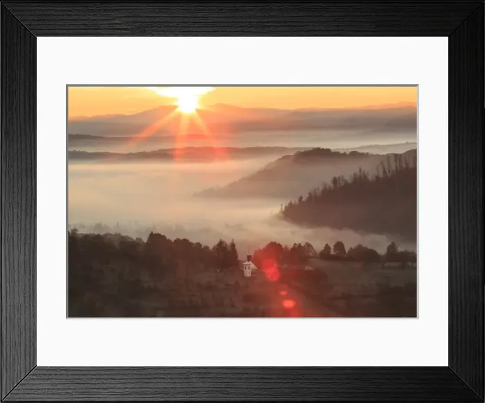 Framed Print : Europe, Transylvania, Romania, Maramures County, Dobricu Lapusului and Targu Lapus