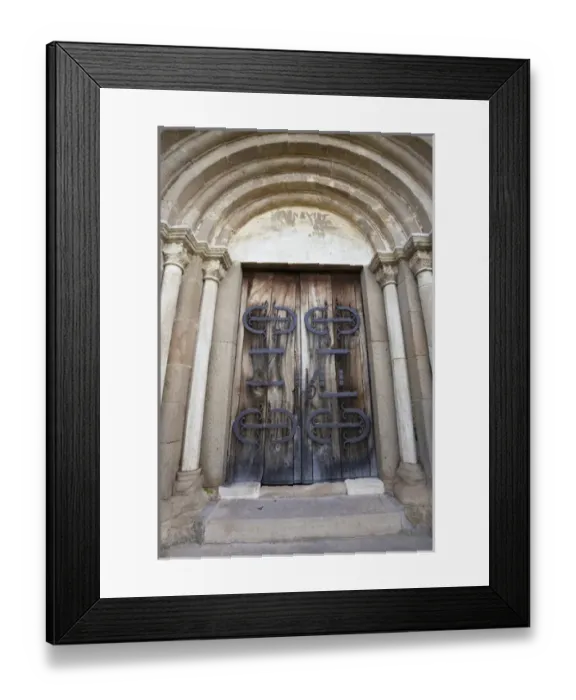 Framed Print : the romanic church of Cisnadioara with walls to defend the church and the citizens Framed Print : the romanic church of Cisnadioara with walls to defend the church and the citizens