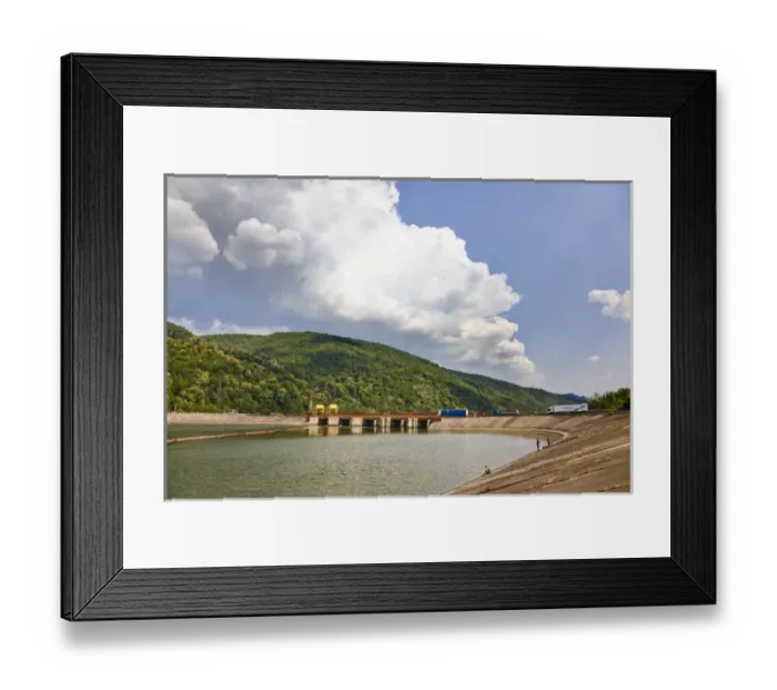 Framed Print : The Olt gorge through the carpathian mountains north of Ramnicu Valcea with reservoir Framed Print : The Olt gorge through the carpathian mountains north of Ramnicu Valcea with reservoir