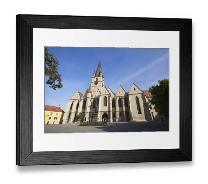 Framed Print : Sibiu, Hermannstadt in Transylvania, Protestant Church of the German saxon minority Framed Print : Sibiu, Hermannstadt in Transylvania, Protestant Church of the German saxon minority