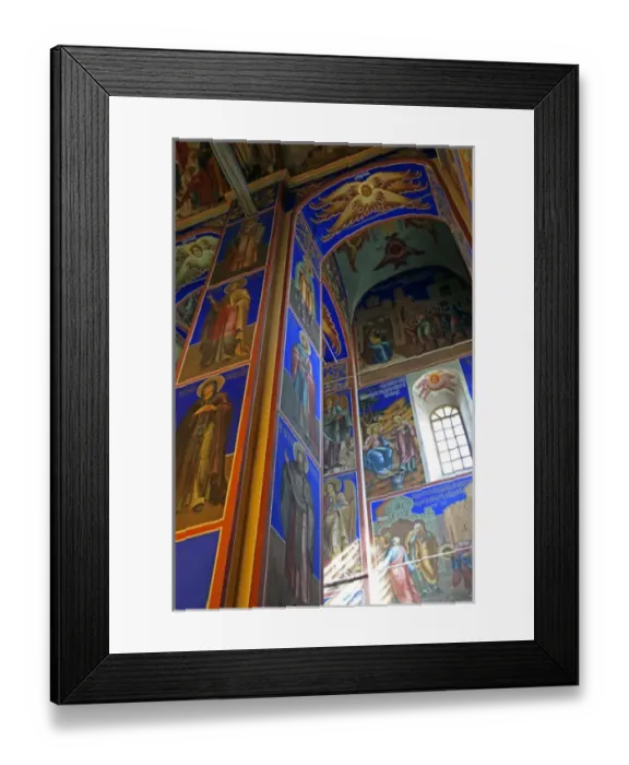 Framed Print : Europe, Russia, Suzdal. Interior of the Church of the Nativity, Suzdal, freshly restored