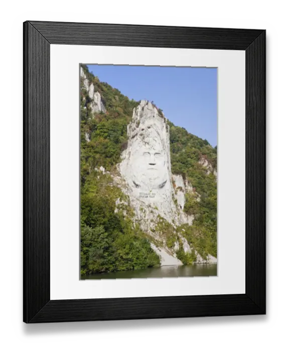 Framed Print : Iron Gate, Portile de Fier, gorge of river danube through the southern carpathian Mountains