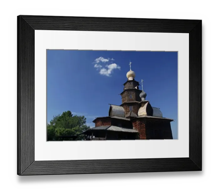 Framed Print : Europe, Russia, Suzdal. Transfiguration Church at the Musem of Wooden Architecture