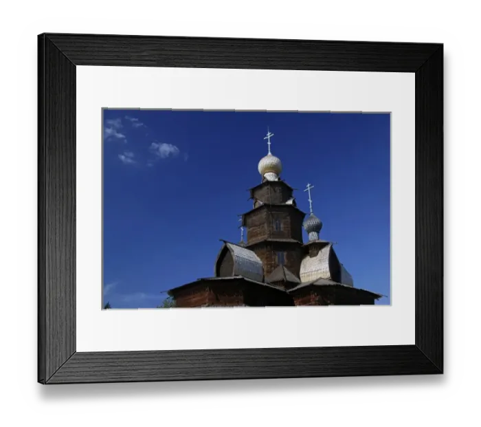 Framed Print : Europe, Russia, Suzdal. Transfiguration Church at the Musem of Wooden Architecture