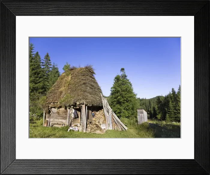 Framed Print : Traditional Farm House in the Apuseni Mountains, Romania