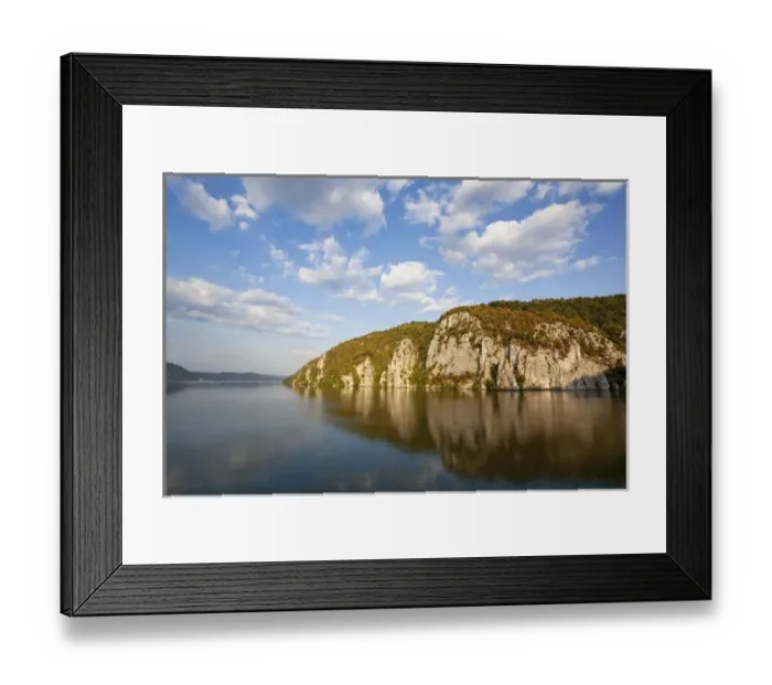 Framed Print : Iron Gate, Portile de Fier, gorge of river danube through the southern carpathian Mountains