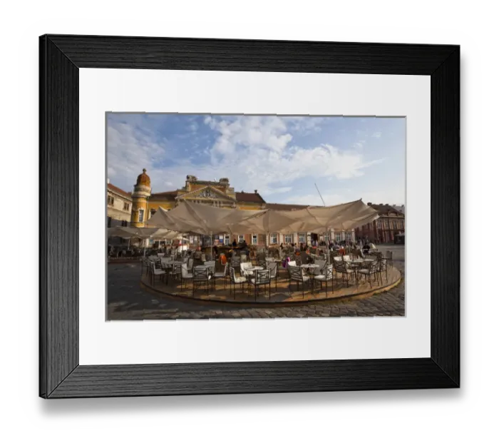 Framed Print : Timisoara in the Banat of Romania, Piata Revolutii (Piata Unirii), the starting Framed Print : Timisoara in the Banat of Romania, Piata Revolutii (Piata Unirii), the starting