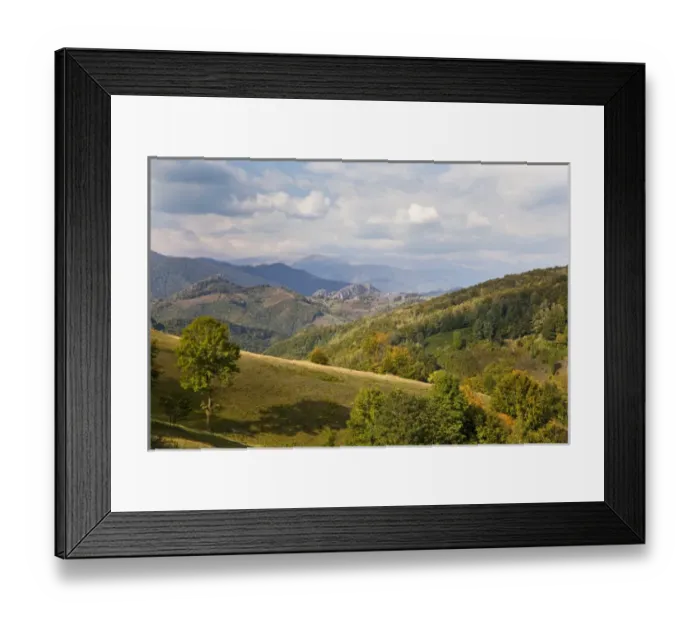 Framed Print : The Carpathian Mountains, Cerna valley near Baile Herculane Europe, Eastern Europe