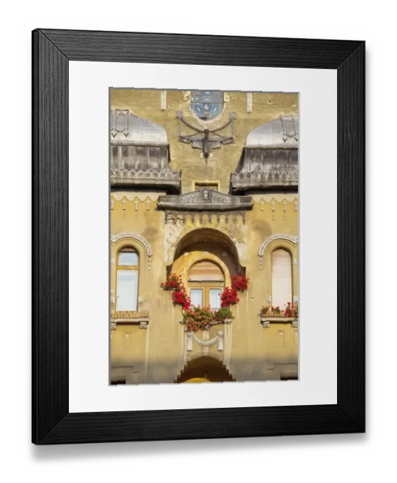 Framed Print : Timisoara in the Banat of Romania, buildings on Piata Victoriei Europe, Eastern Europe